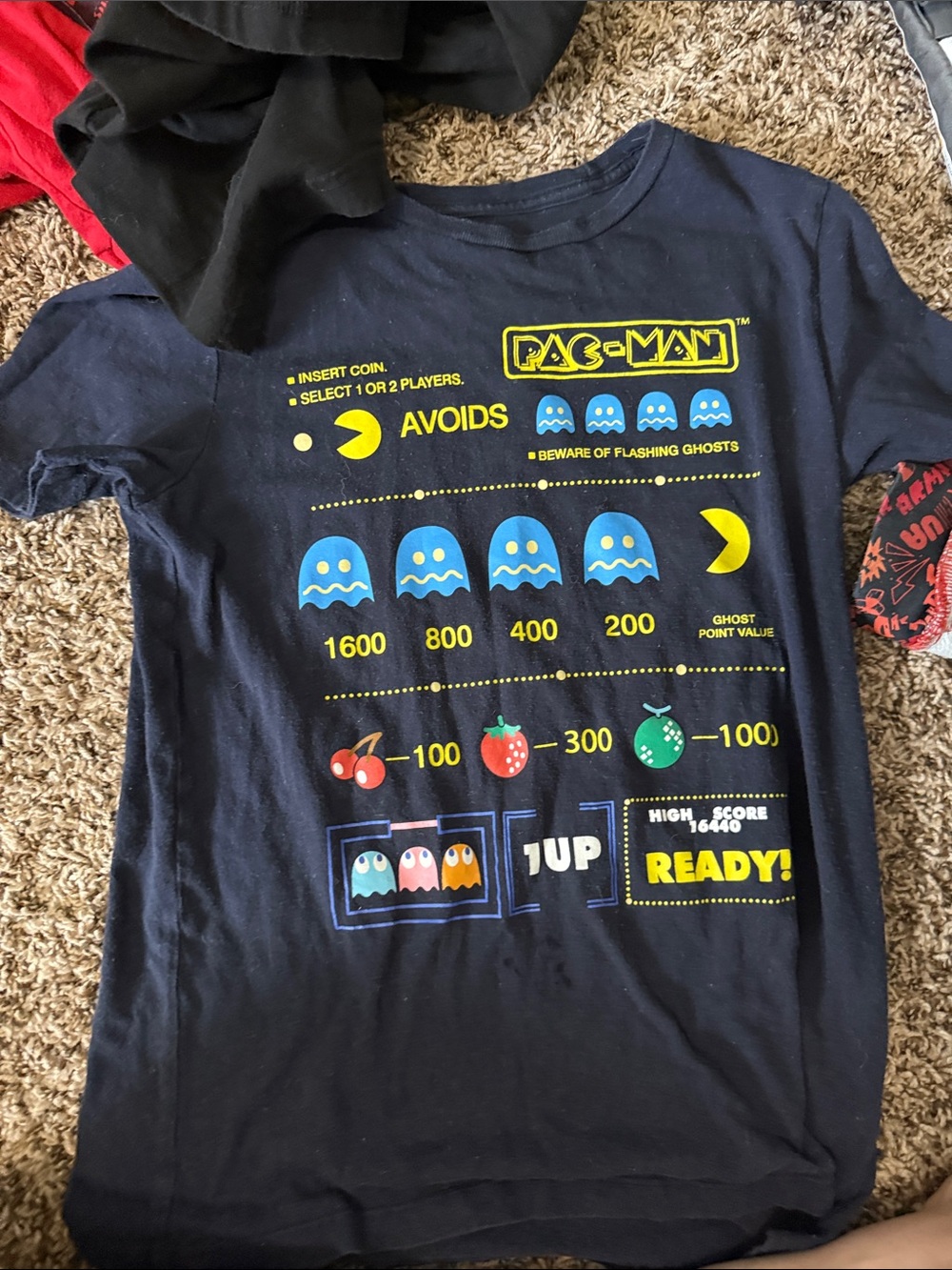 Old Navy Black Logo Tee with White Print